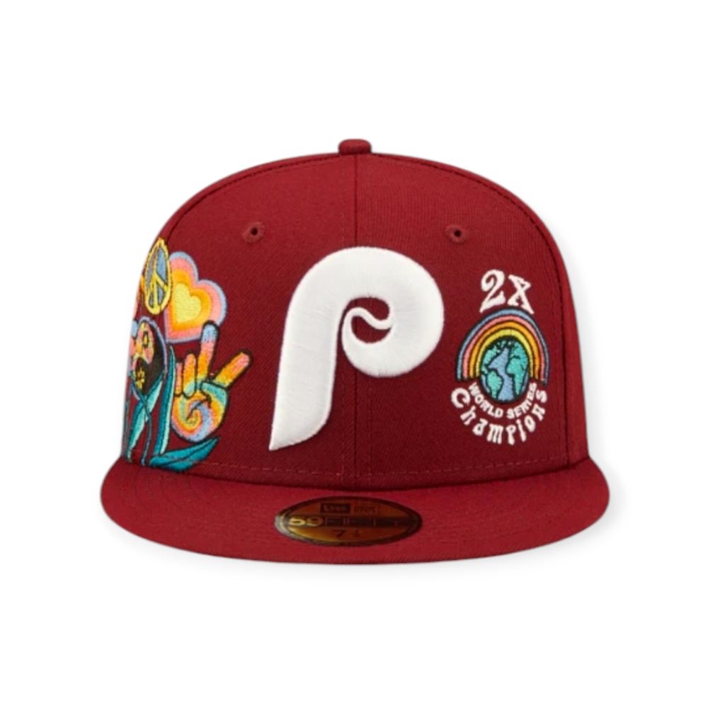 New Era Philadelphia Phillies Cooperstown Groovy World Series Champions Size 7